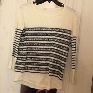 J Crew Sparkle Longsleeve Shirt